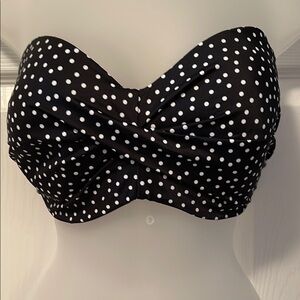 Victoria's Secret Black and White Polka Dot Bikini Top
